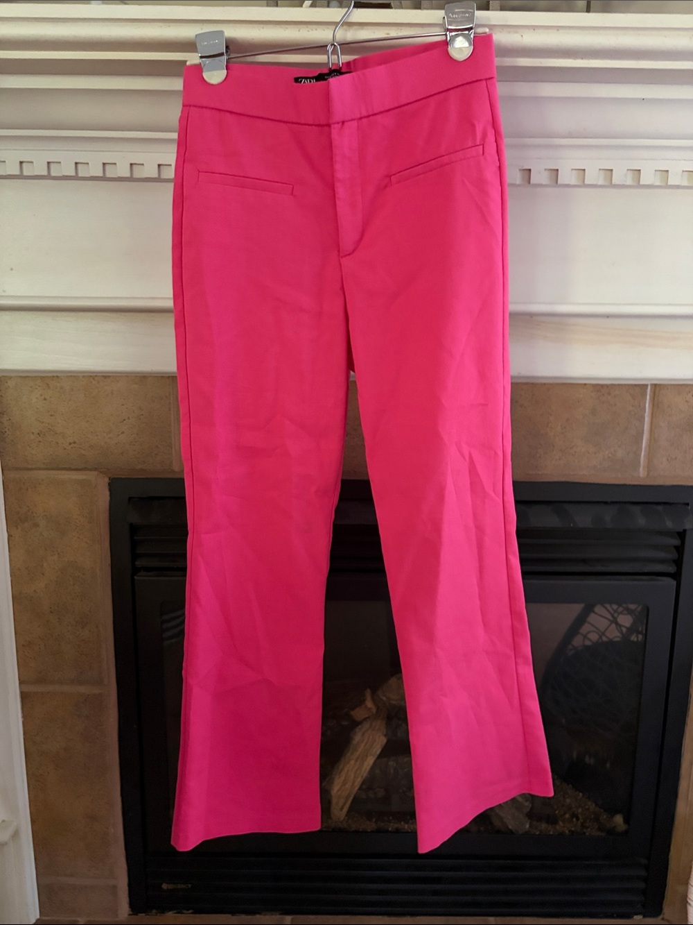 Zara Hot Pink Boot Cut Pants